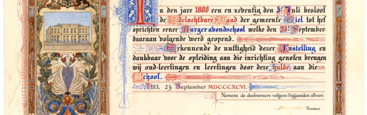 Diploma Burgeravondschool Tiel