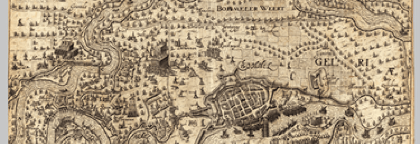 tekening van de gevechten in de Bommelerwaard