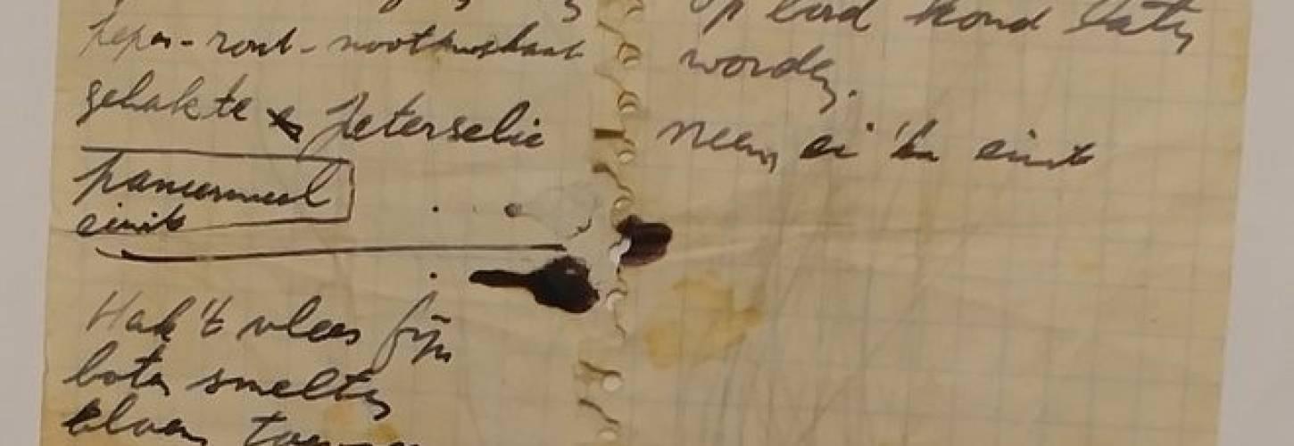 handgeschreven recept voor kroketten