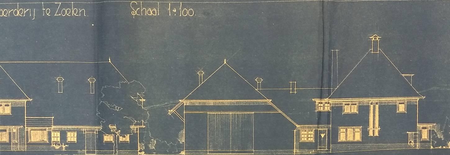 Bouwtekening boerderij Zoelen