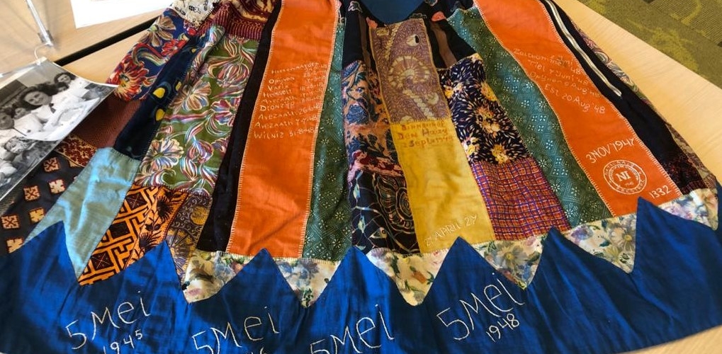 foto van een kleurrijke feestrok