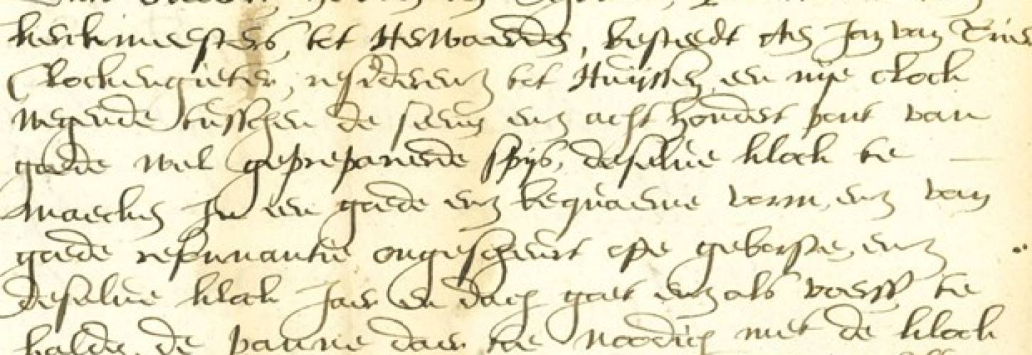oud handschrift uit de 17e eeuw