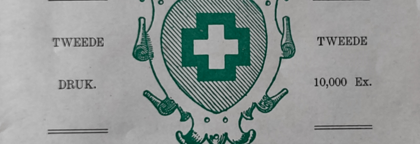 voorkant brochure groene kruis met leefregels om cholera te voorkomen