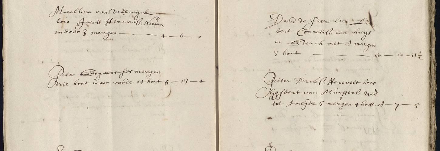 bladzijde uit een verpondingskohier uit Dalem in 1681 in het Archief van het Ambt Tielerwaard