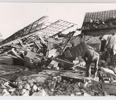 Schade door windhoos in Tricht 1967