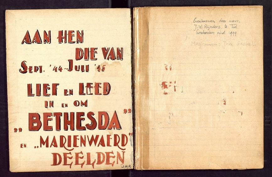 pagina uit het dagboek van Joke Seckel