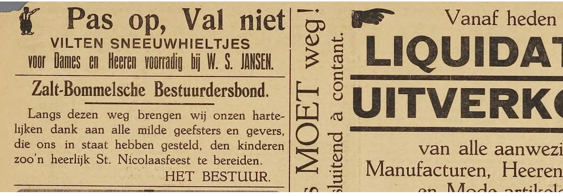 advertenties uit een oude krant