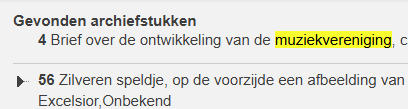 inventarisnummer met aan de linkerkant een donker pijltje
