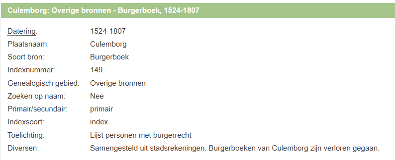 voorbeeld van een indexnummer