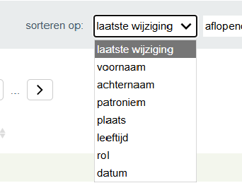het uitklapmenu onder laatste wijziging