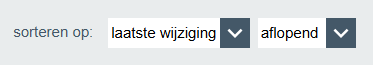 afbeelding met de opties laatste wijziging en aflopend gekozen