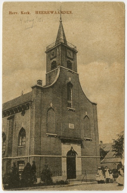 prentbriefkaart NH kerk Heerewaarden 1920