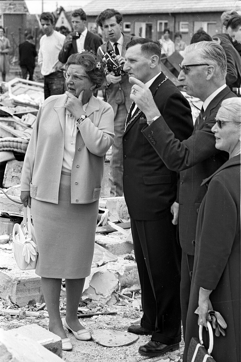 bezoek koningin juliana na windhoos tricht 1967