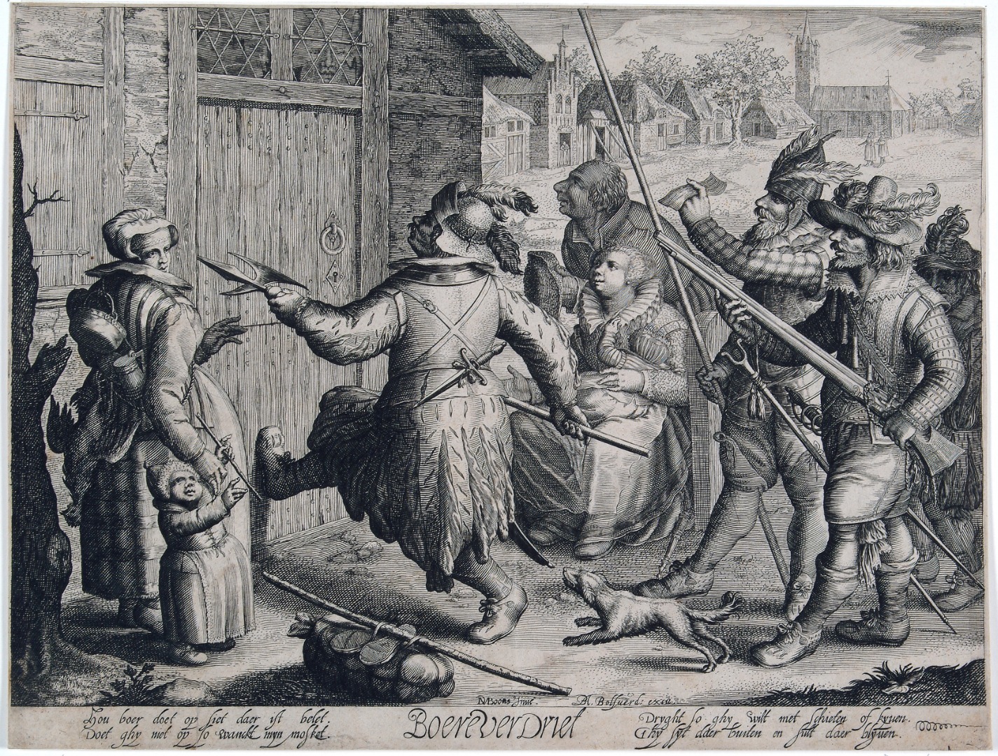 afbeelding plunderende-soldaten gravure van david vinckboons Atlas van Stolk CC BY